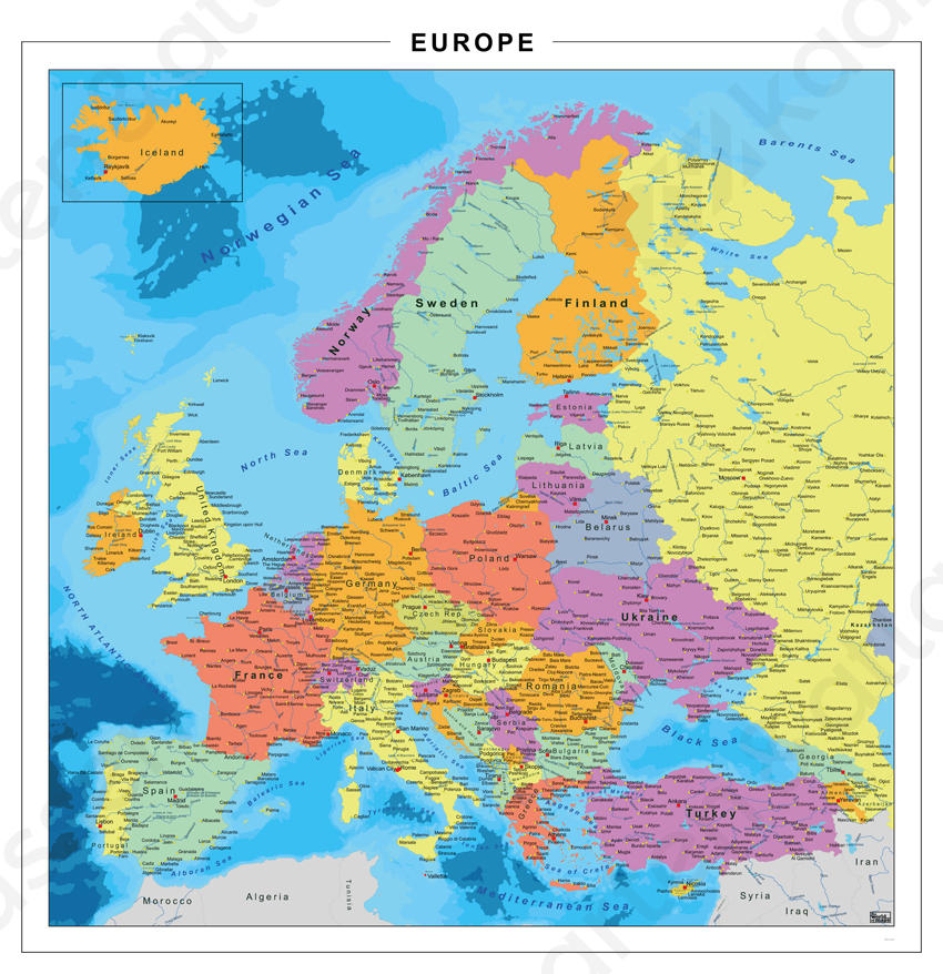 Europakaart Staatkundig