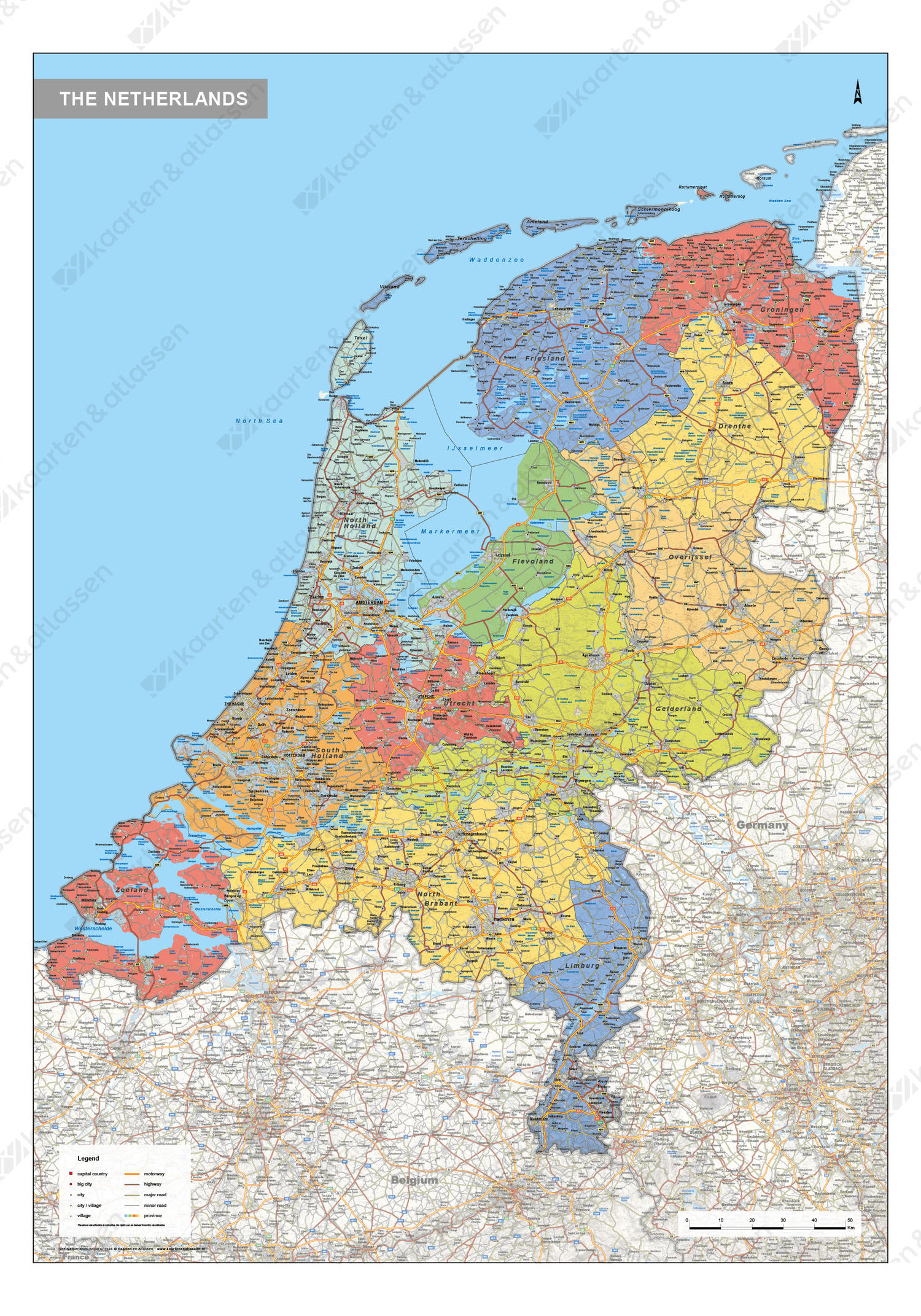 Nederland Kaart Staatkundig Nederland Kaart Staatkundig