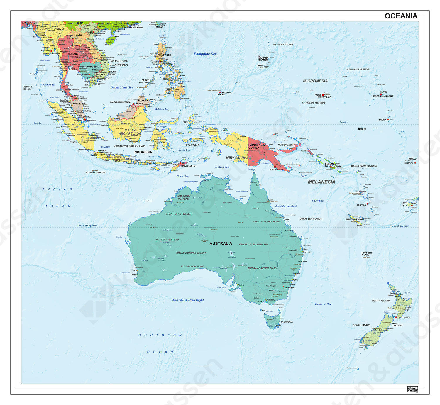 Digitale Oceanië staatkundig 1284