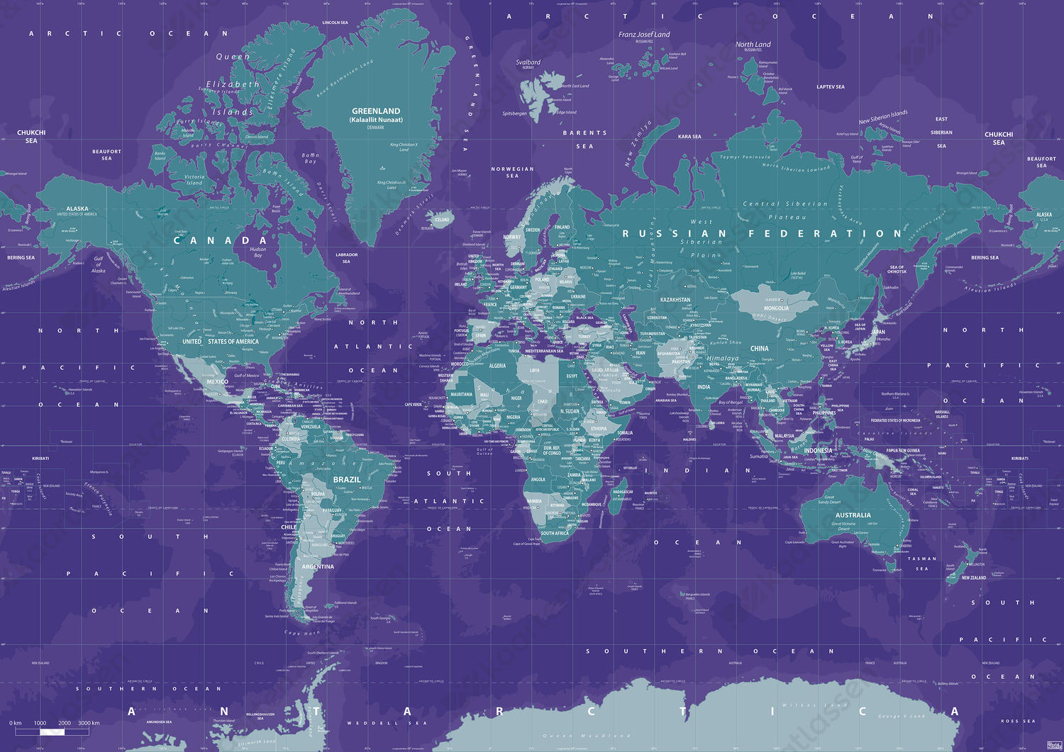 Digitale Wereldkaart Galactic