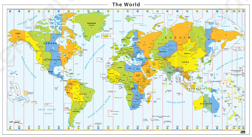 wereldkaart tijdzones tijdzone wereldkaart