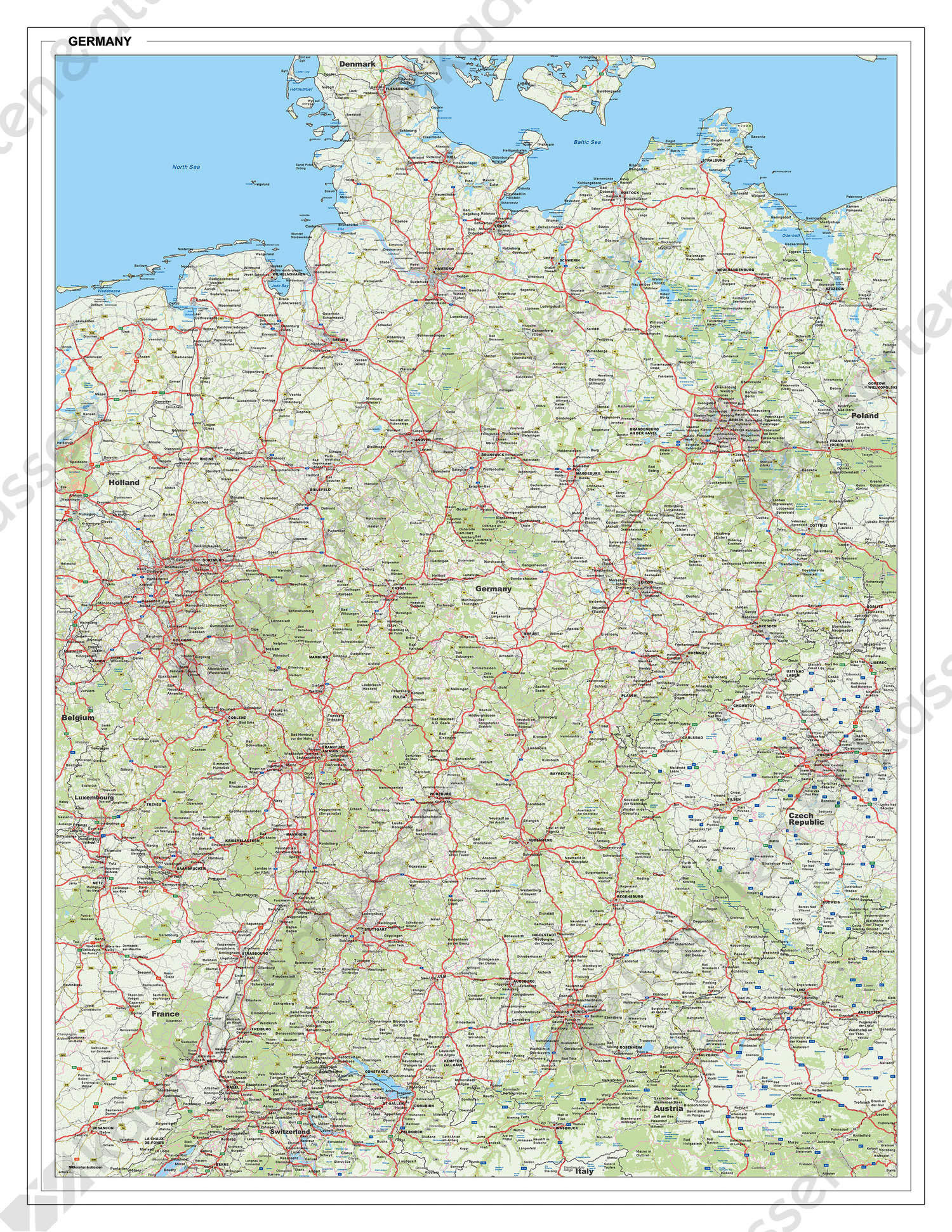 Wegenkaart Duitsland Wegenkaart Duitsland