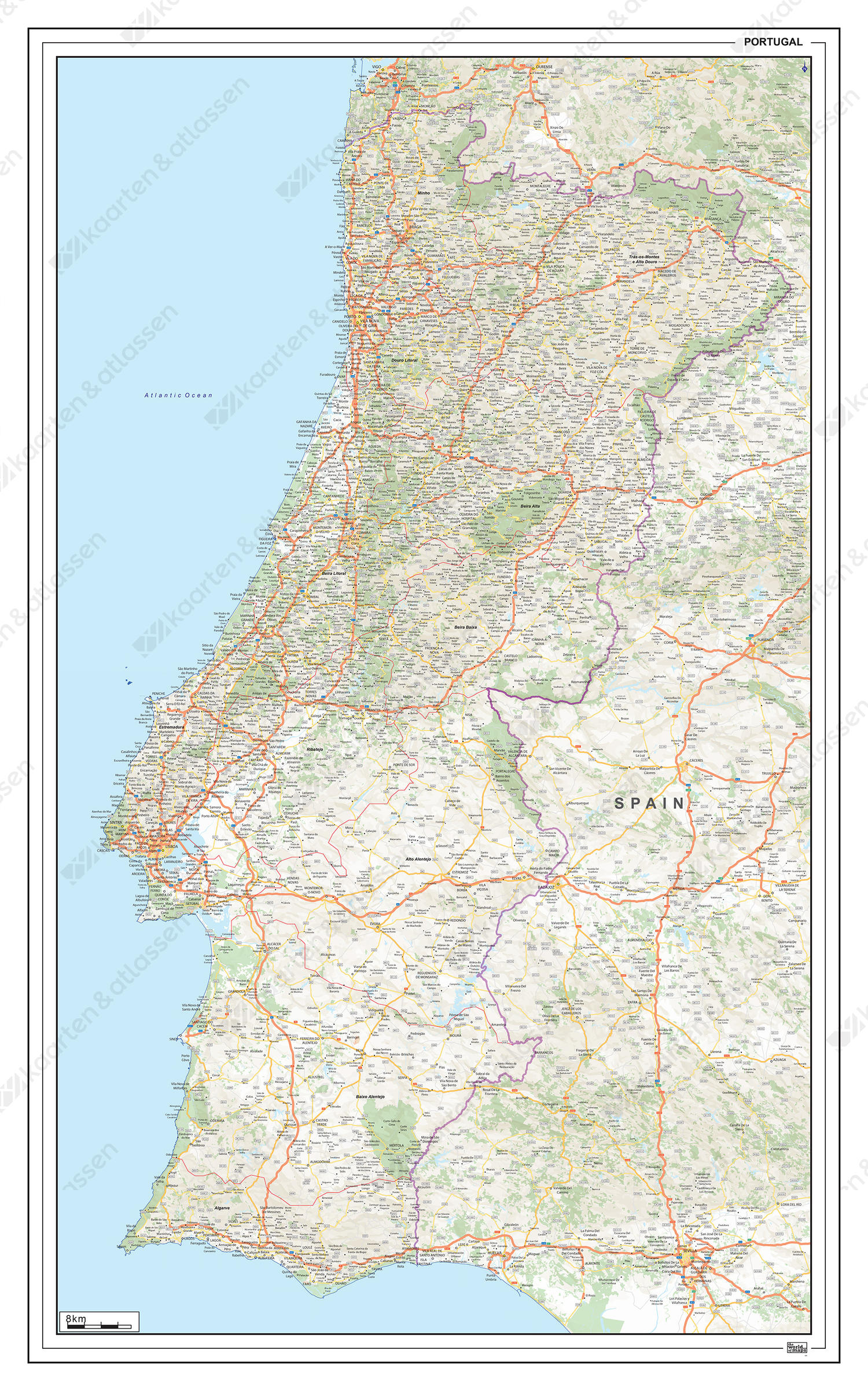 Wegenkaart Portugal Wegenkaart Portugal