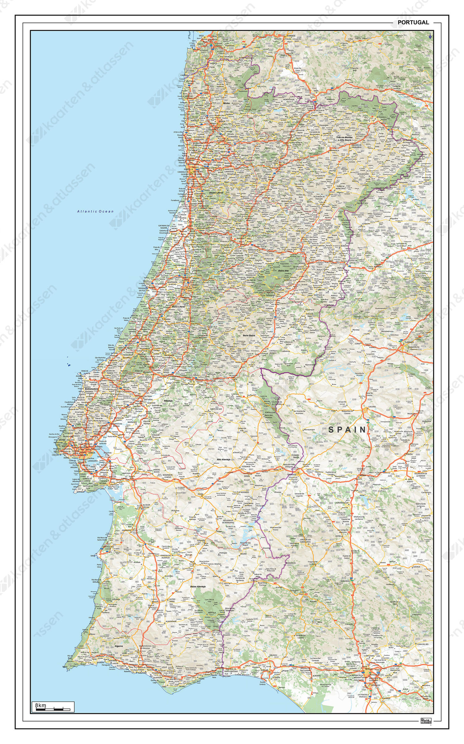 Wegenkaart Portugal Wegenkaart Portugal