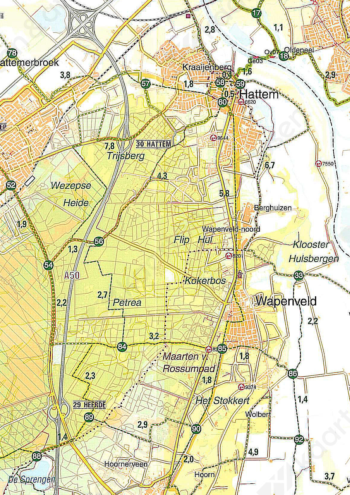 De sterkste fietskaart Veluwe 7 | Kaarten en Atlassen.nl