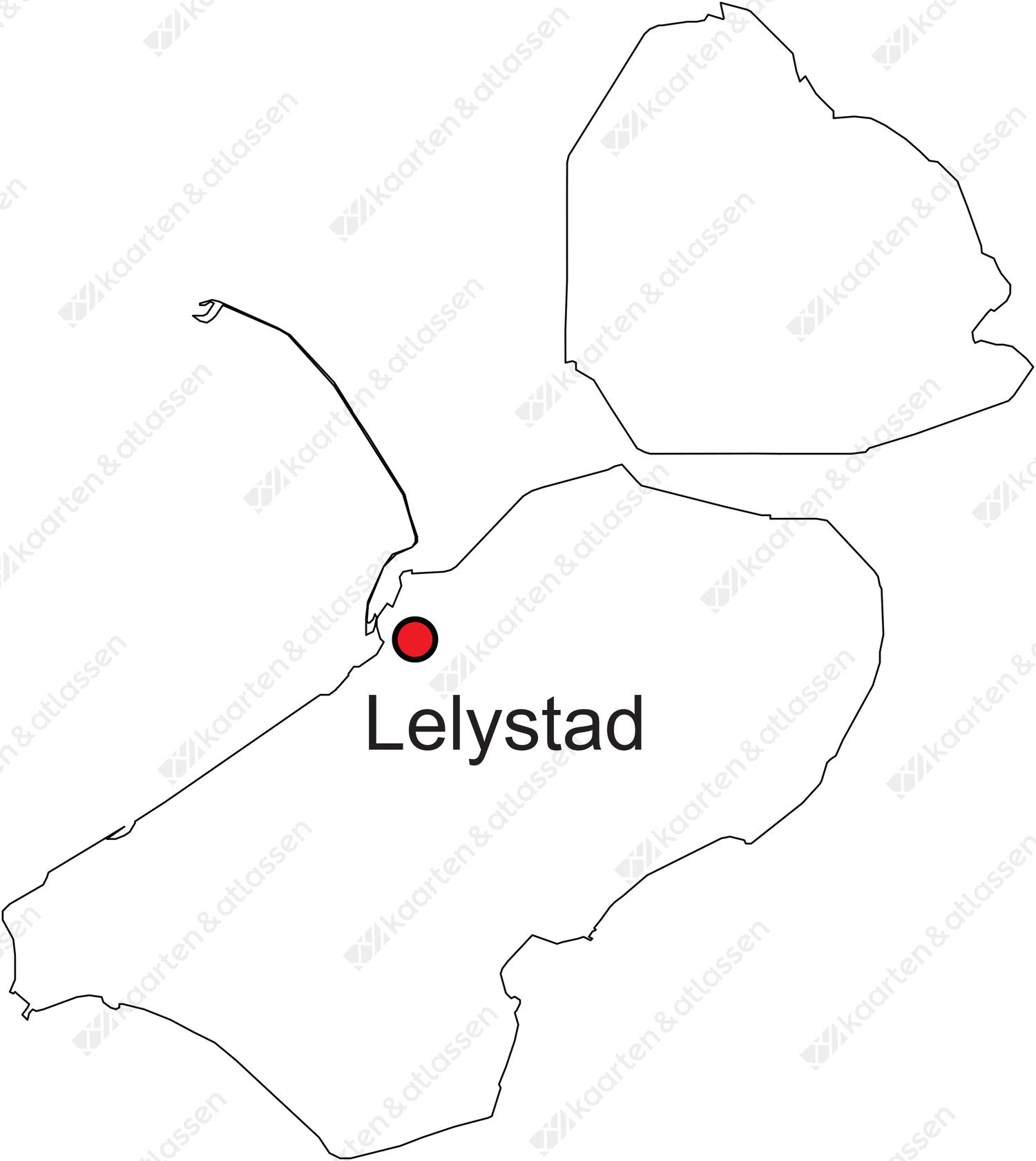 Gratis digitale kaart Flevoland