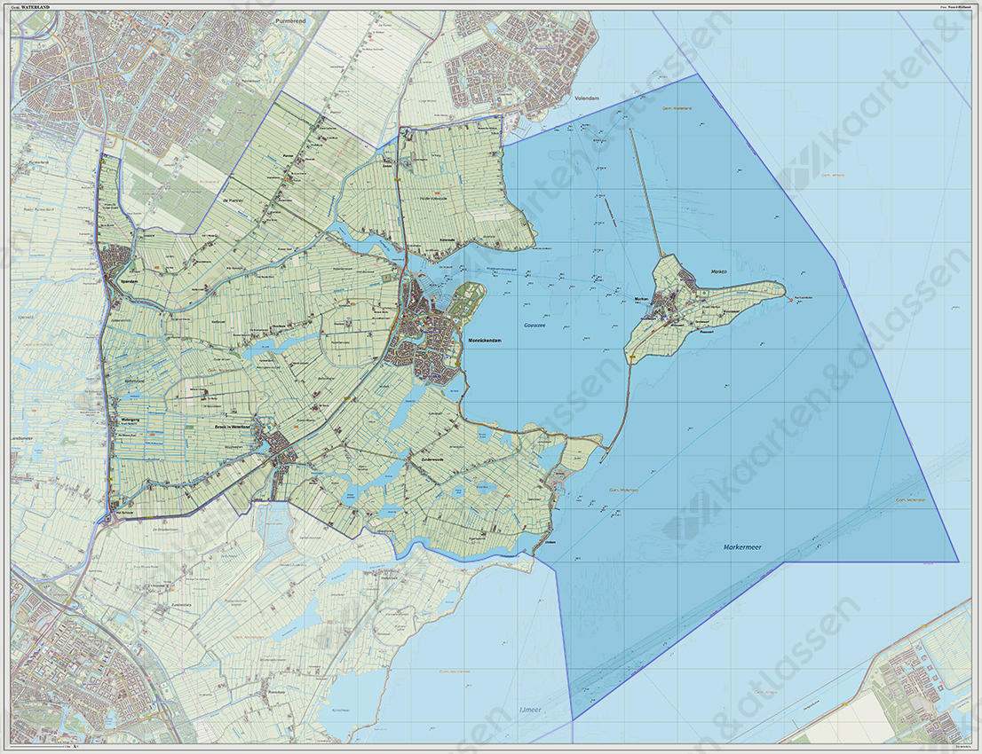 Digitale kaart Waterland 1214