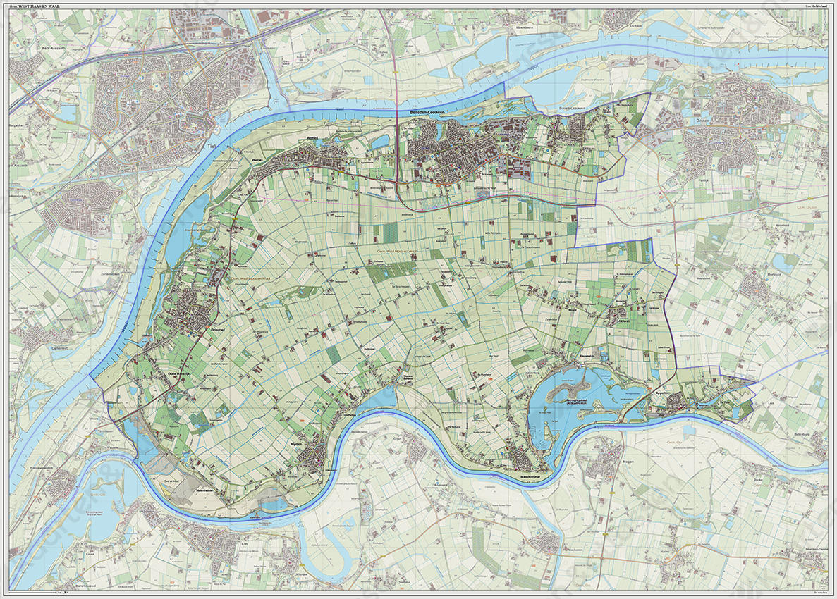 Digitale kaart West Maasen Waal 1221