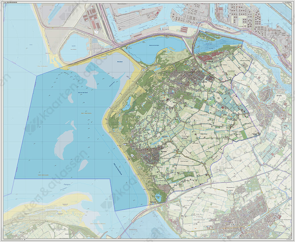 Digitale kaart Westvoorne 1223
