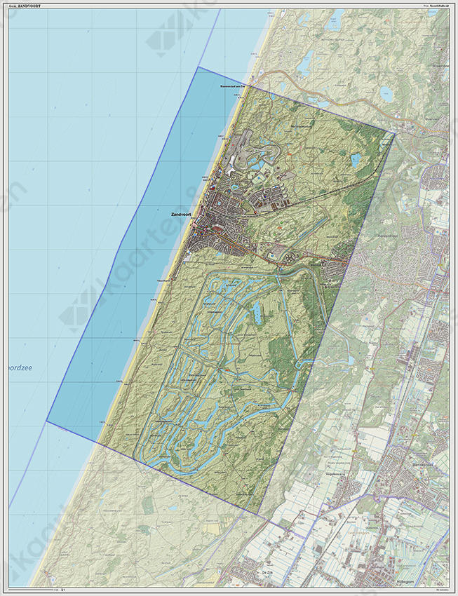 Digitale kaart Zandvoort 1237