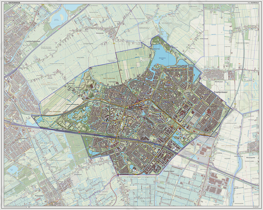 Digitale kaart Zoetermeer 1243 Digitale kaart Zoetermeer 1243