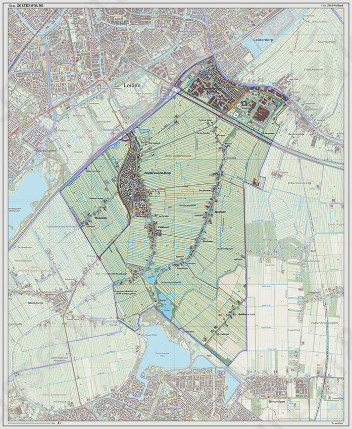 Digitale kaart Zoeterwoude 1244 Digitale kaart Zoeterwoude 1244