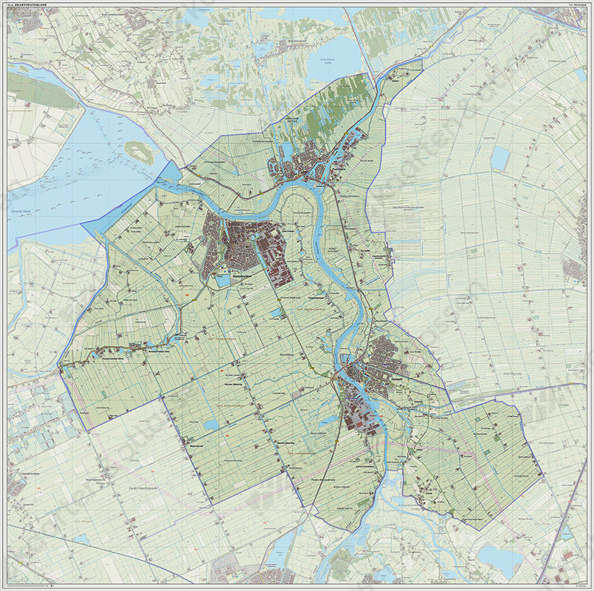 Digitale kaart Zwartewaterland 1249