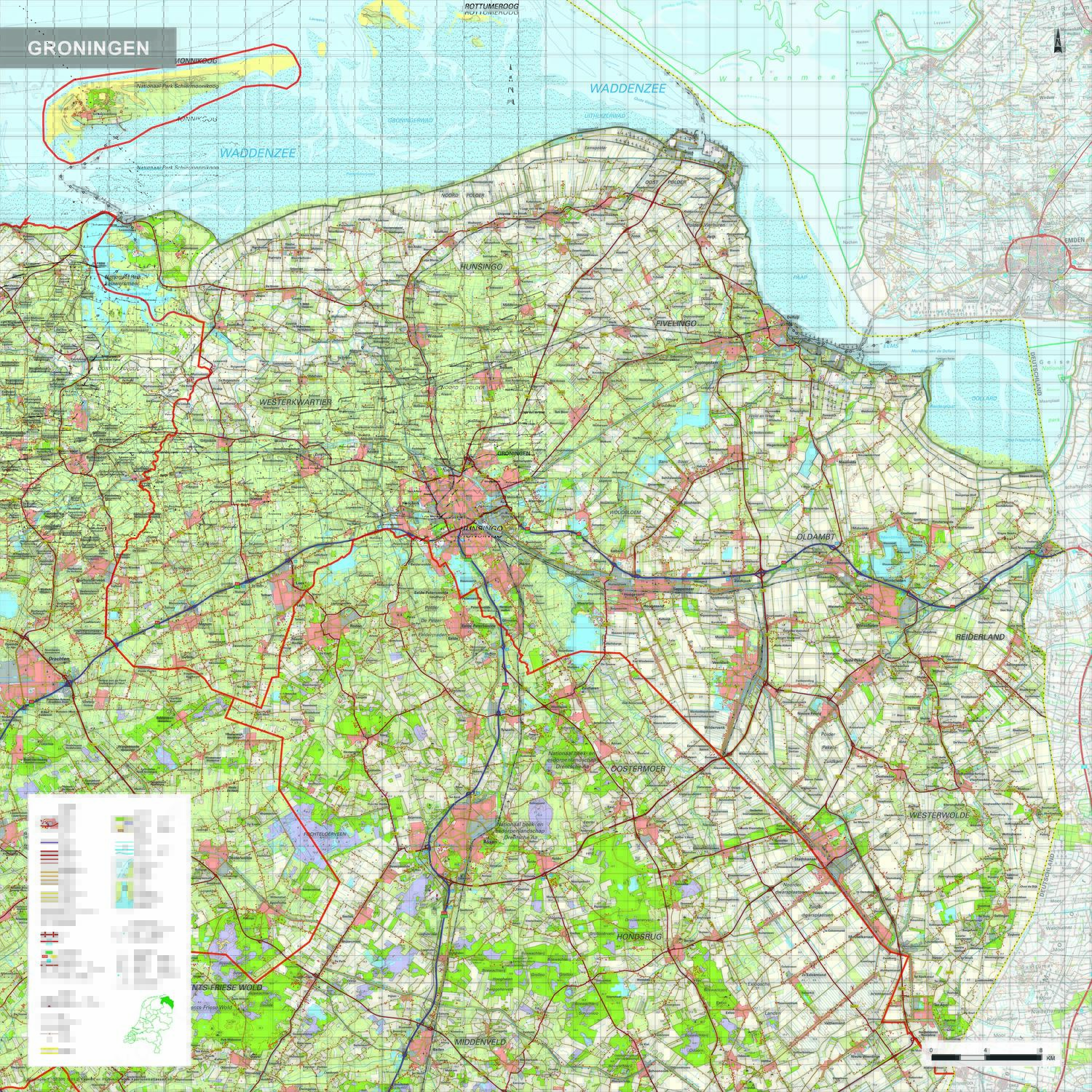 Topografische kaart Groningen Topografische kaart Groningen