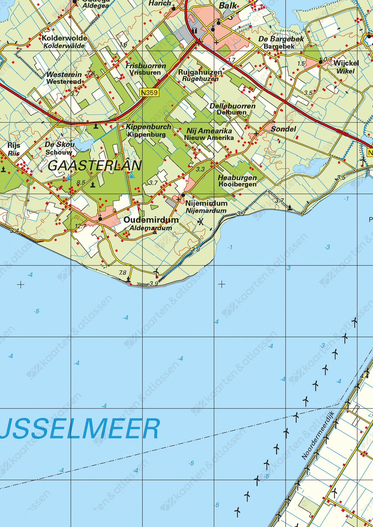 IJsselmeerkust regiokaart