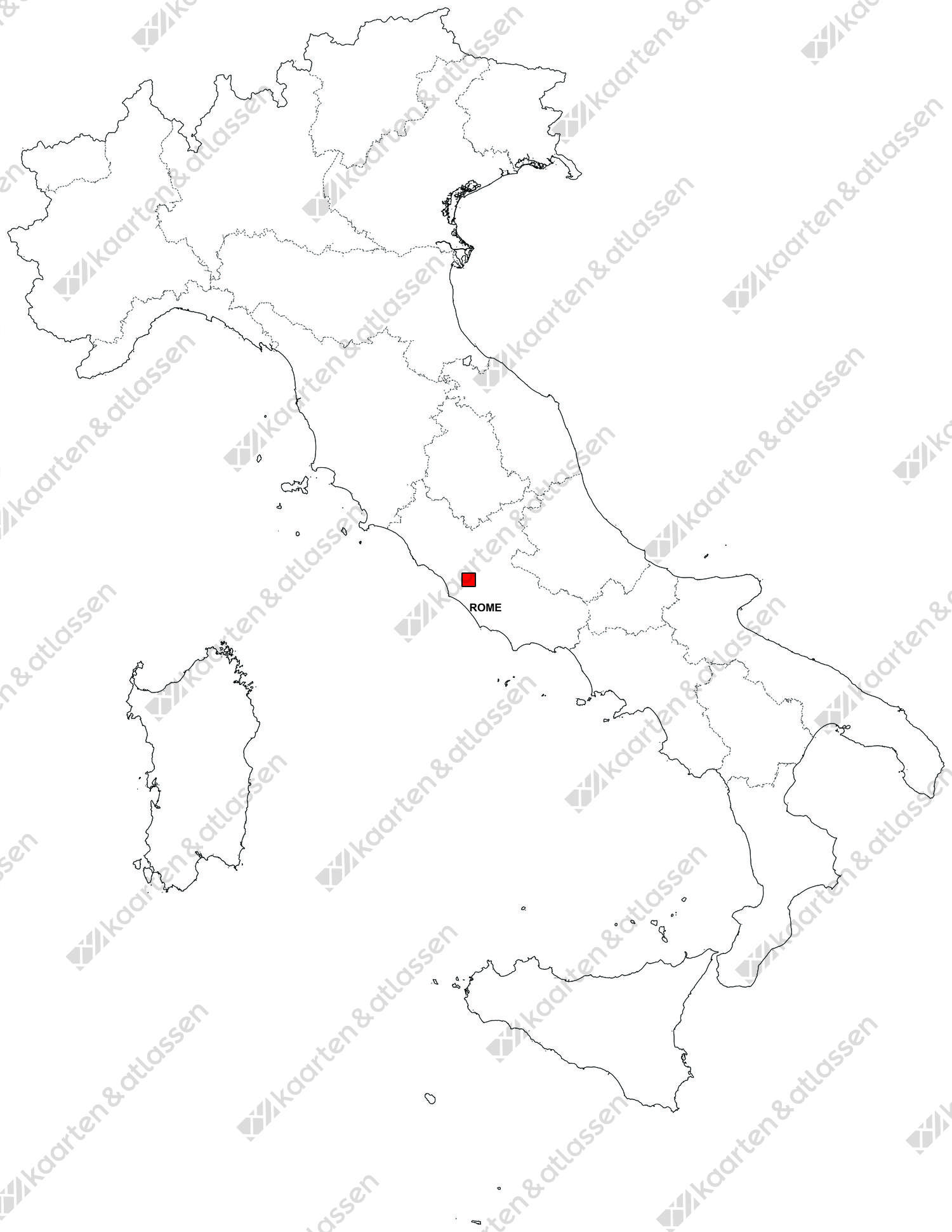 Gratis digitale kaart Italië Gratis digitale kaart Italië