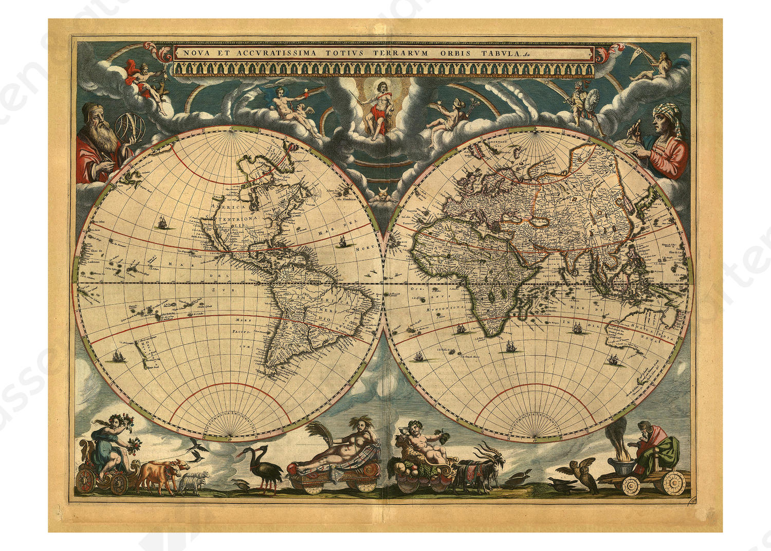 Wereldkaart Blaeu Wereldkaart Blaeu