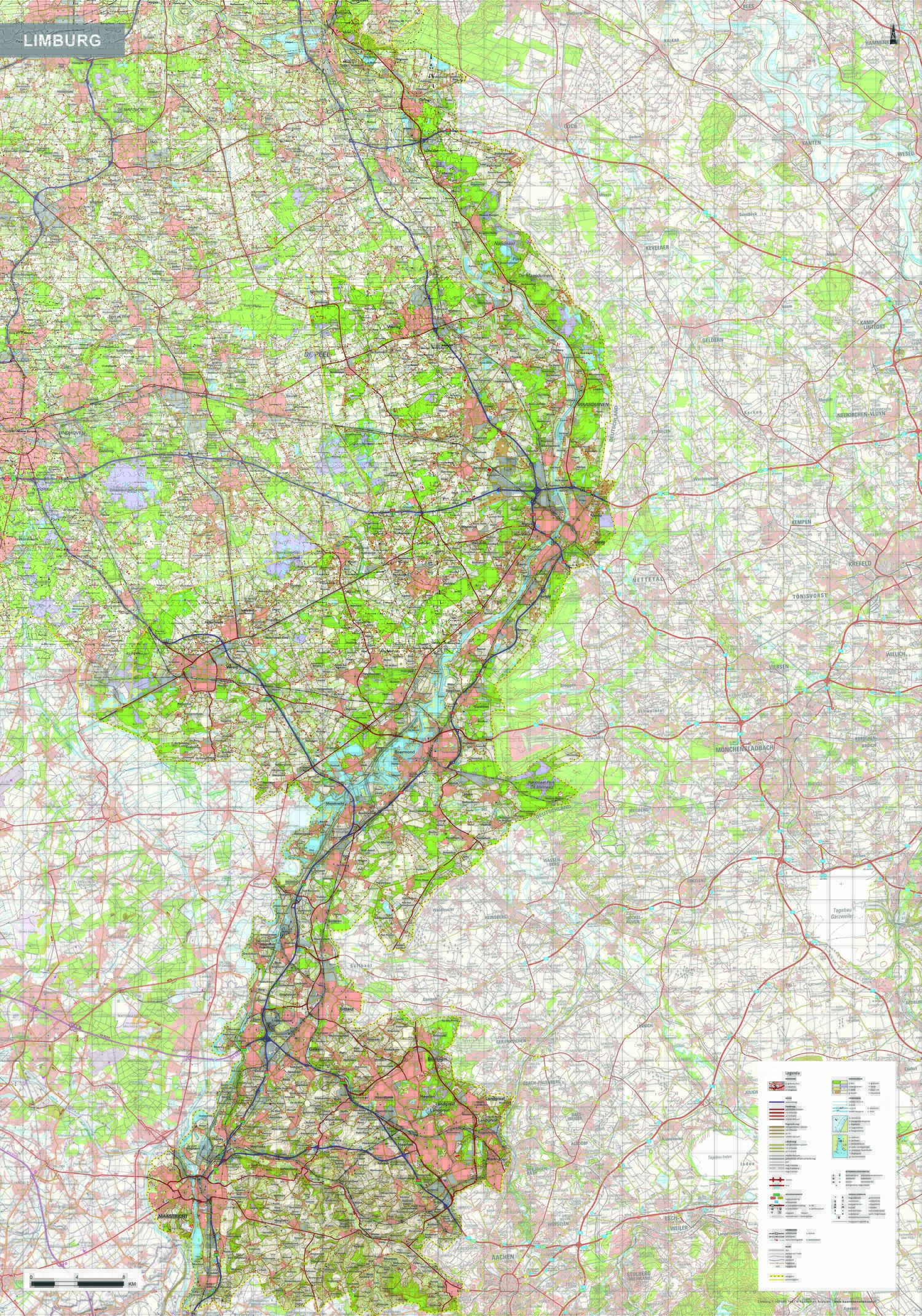 Topografische kaart Limburg 1:100.000 Topografische kaart Limburg 1:100.000