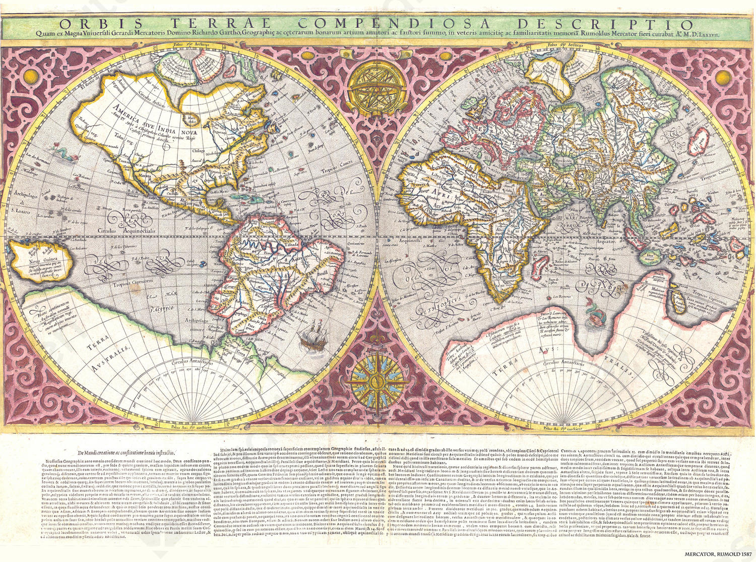 Wereldkaart Rumold Mercator 