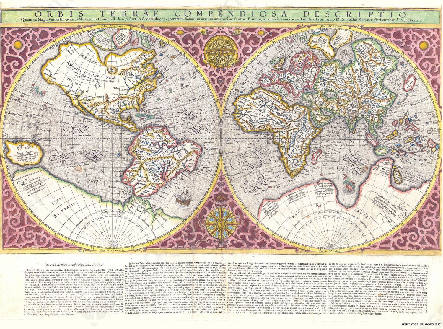 Wereldkaart Rumold Mercator Wereldkaart Rumold Mercator