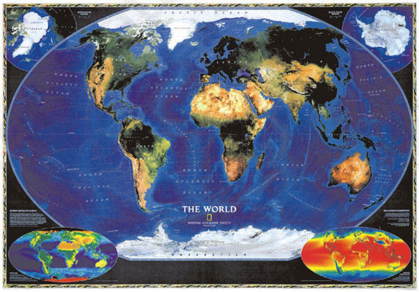 NG Satellietkaart Wereld NG Satellietkaart Wereld