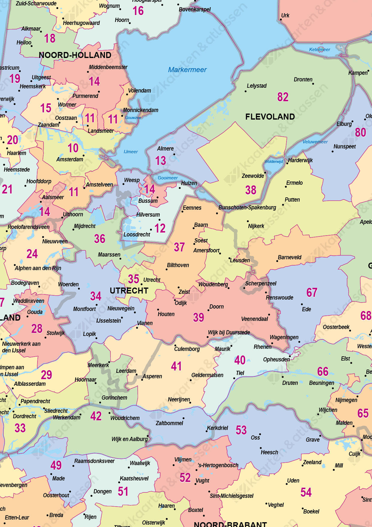 Postcodekaart Nederland