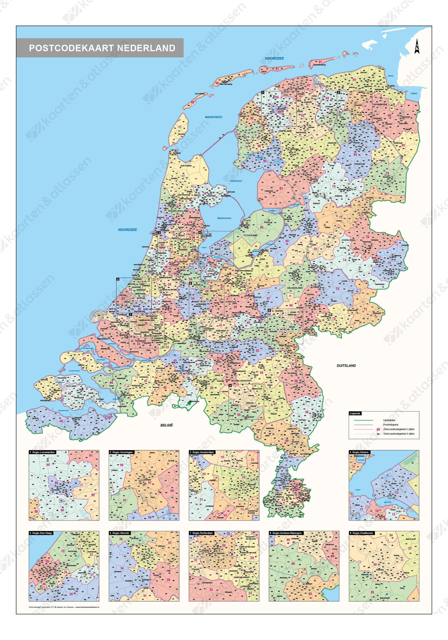 Postcodekaart Nederland