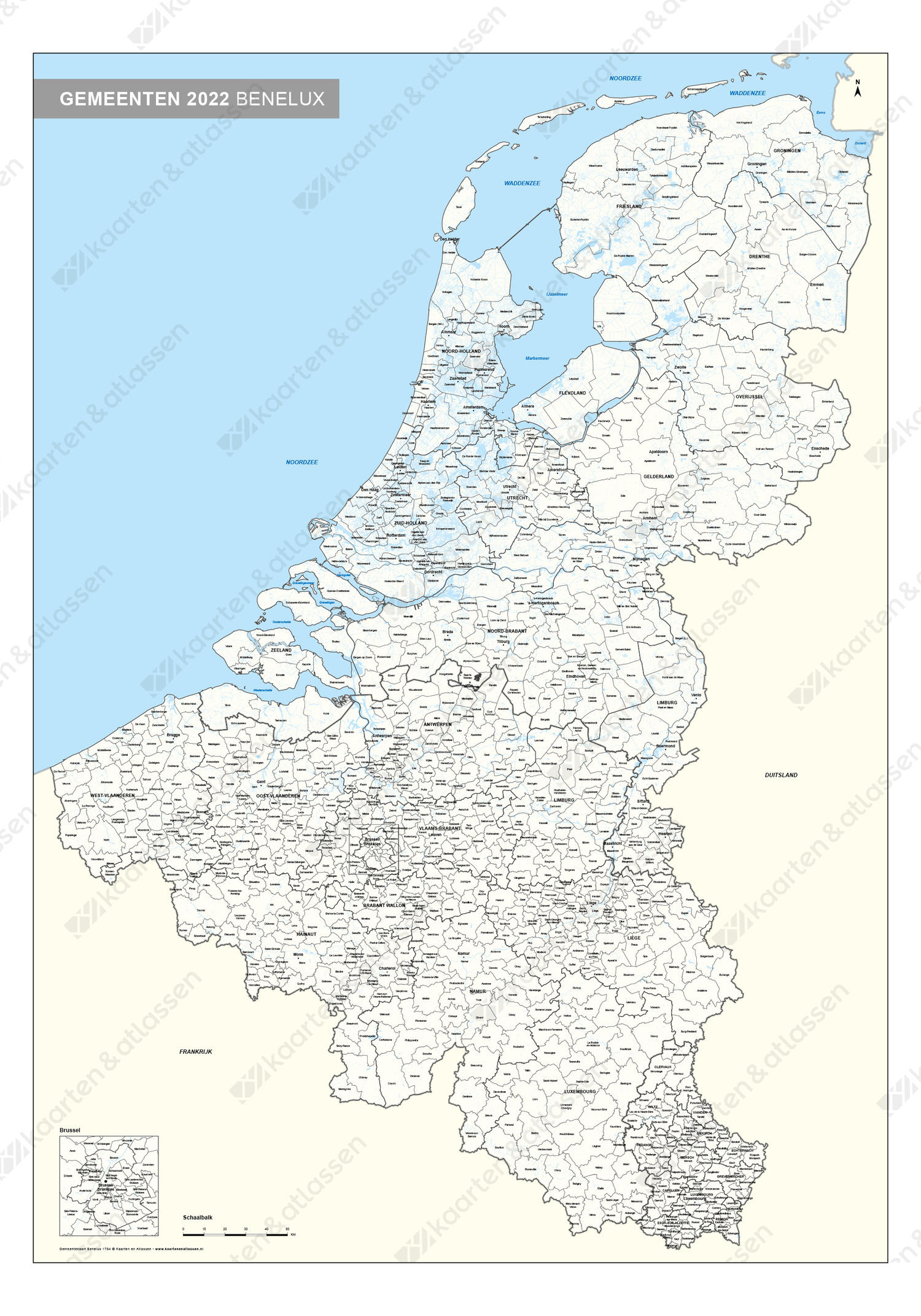 Gemeentekaart Benelux
