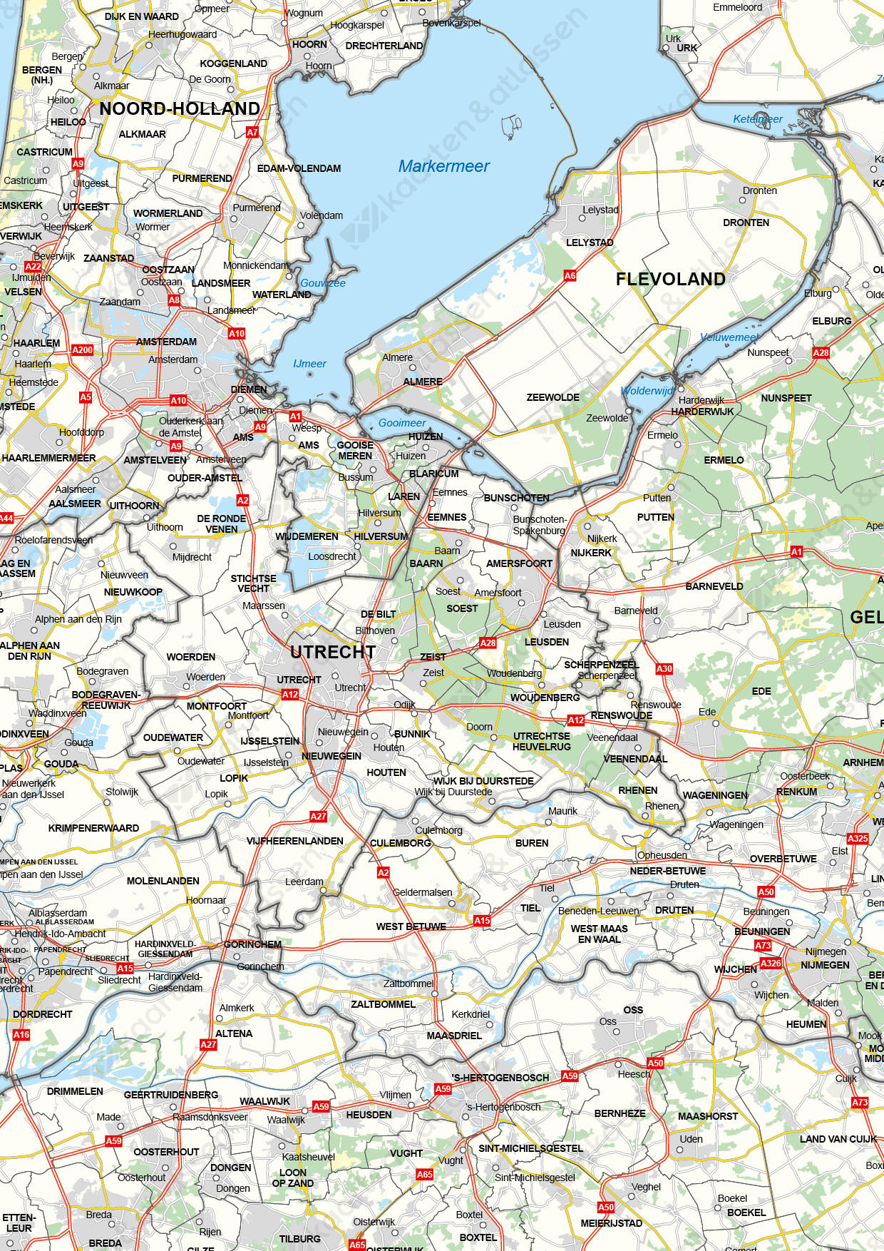 Gemeentekaart Nederland Gedetailleerd