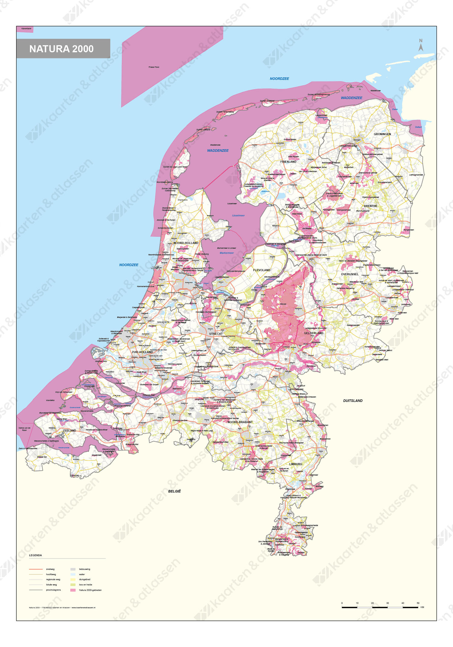 Nederland Natura 2000-kaart