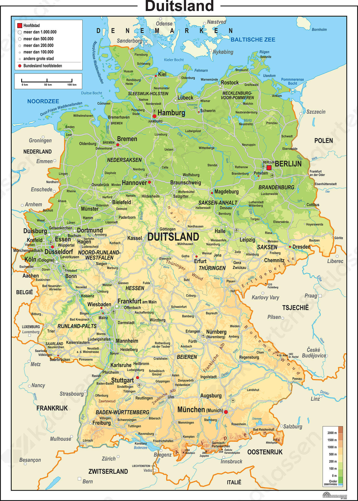 Kaart Duitsland Nederland Duitsland Kaart