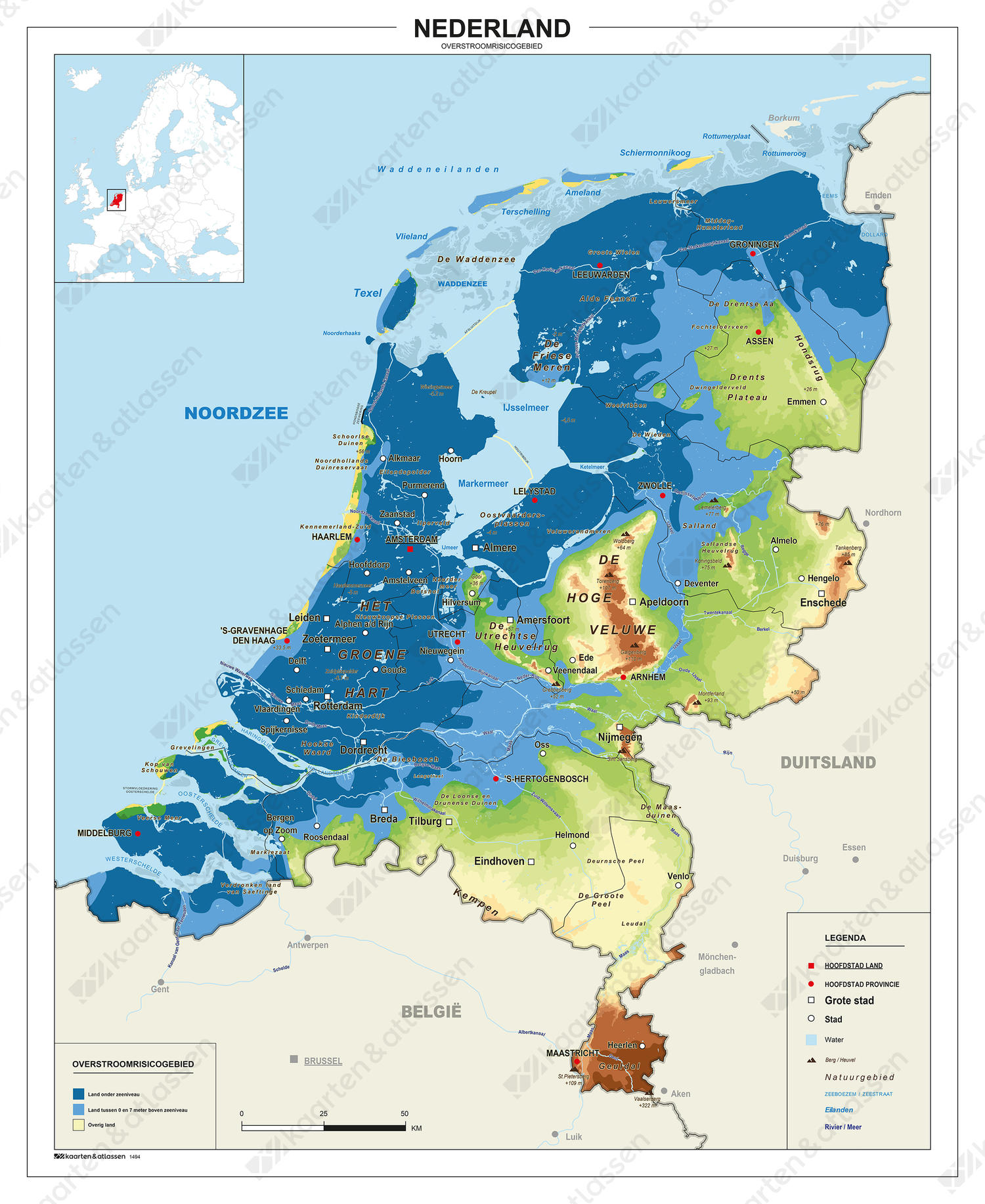 Overstromingsrisicokaart Nederland