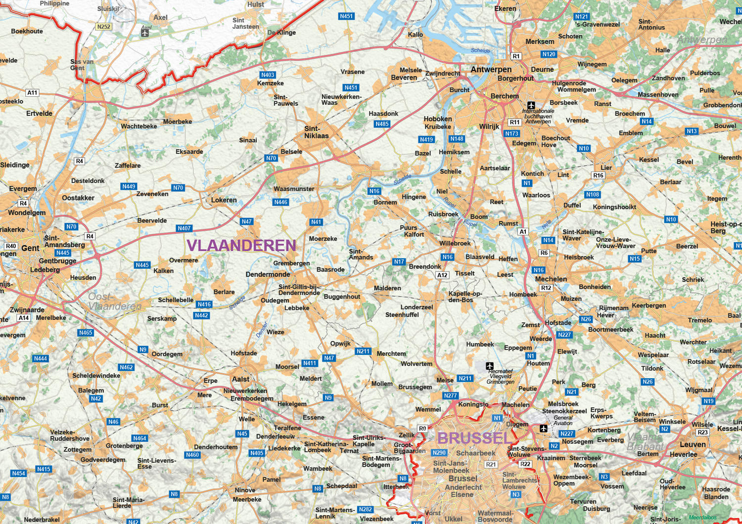 Vlaanderen Topografische Kaart