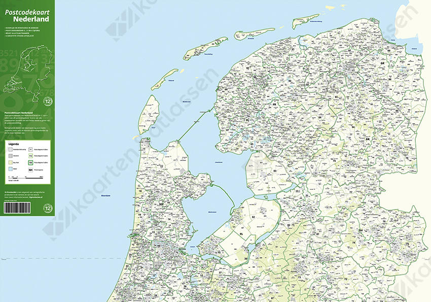 Vouwkaart Postcode Nederland