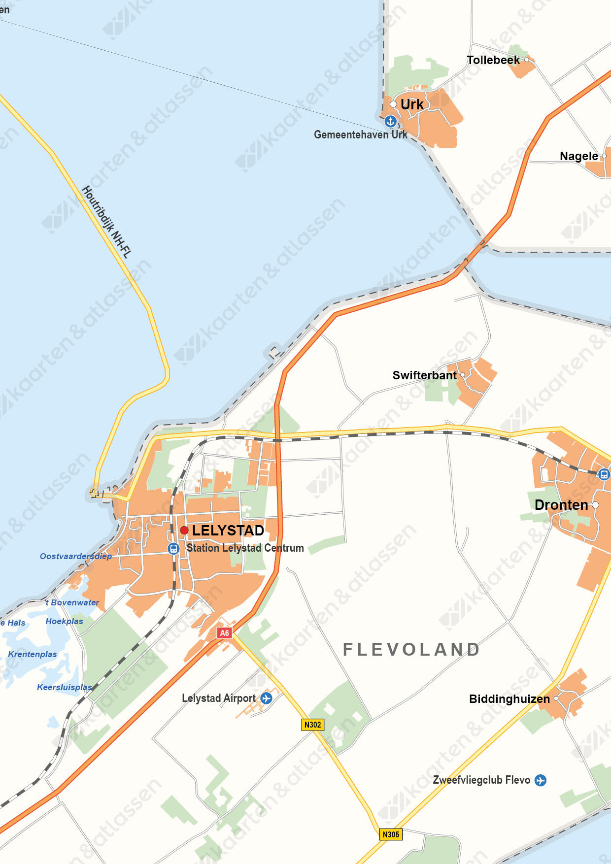 Flevoland Digitale Provinciekaart Staatkundig