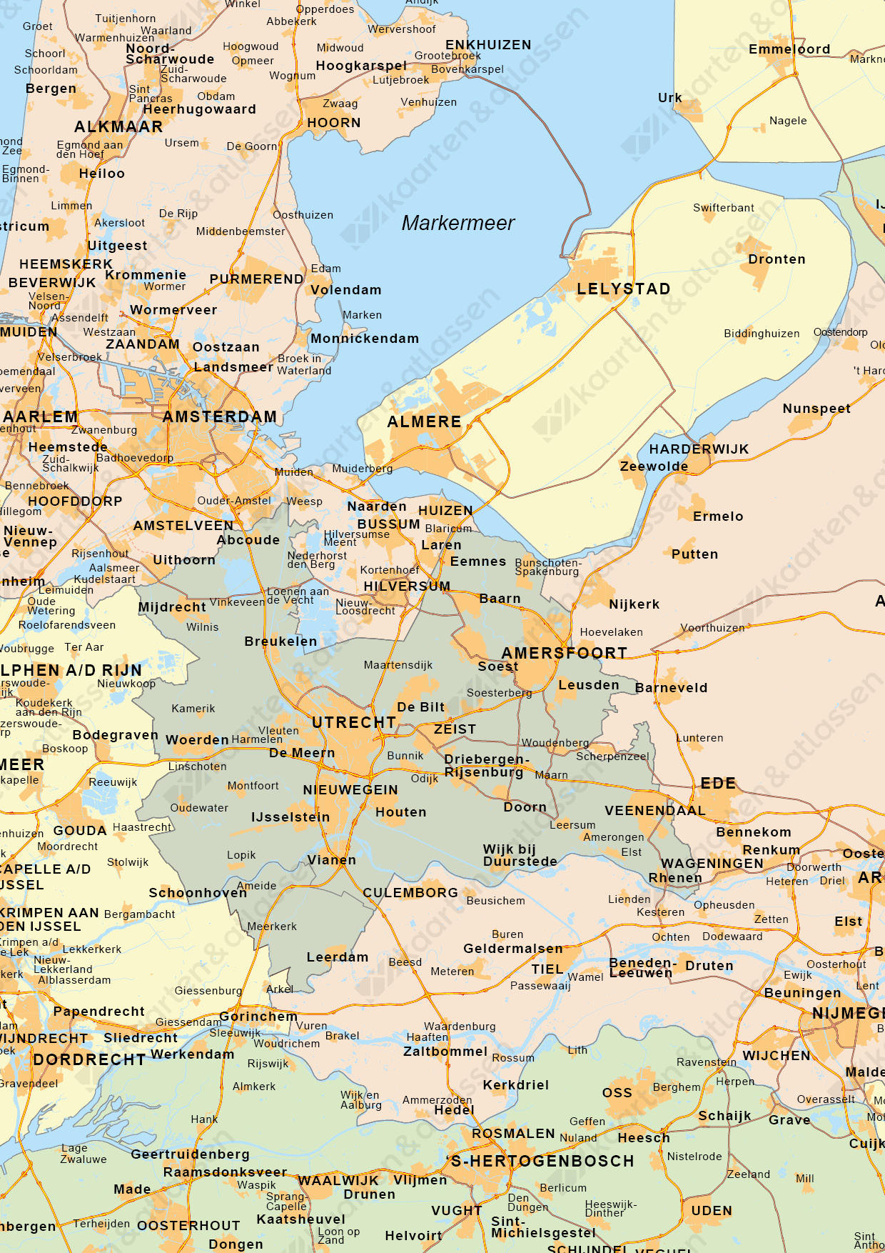 Provinciekaart Nederland