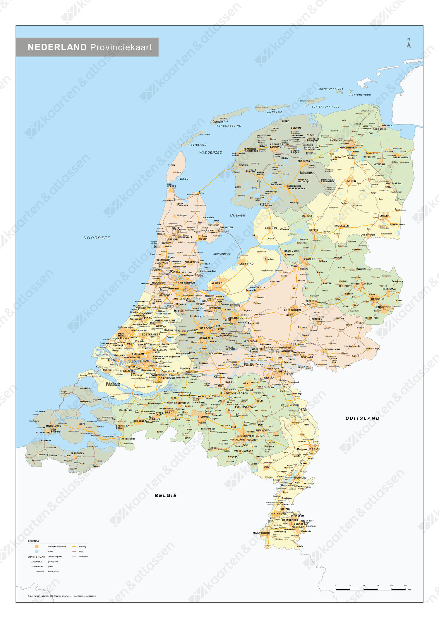 Provinciekaart van Nederland