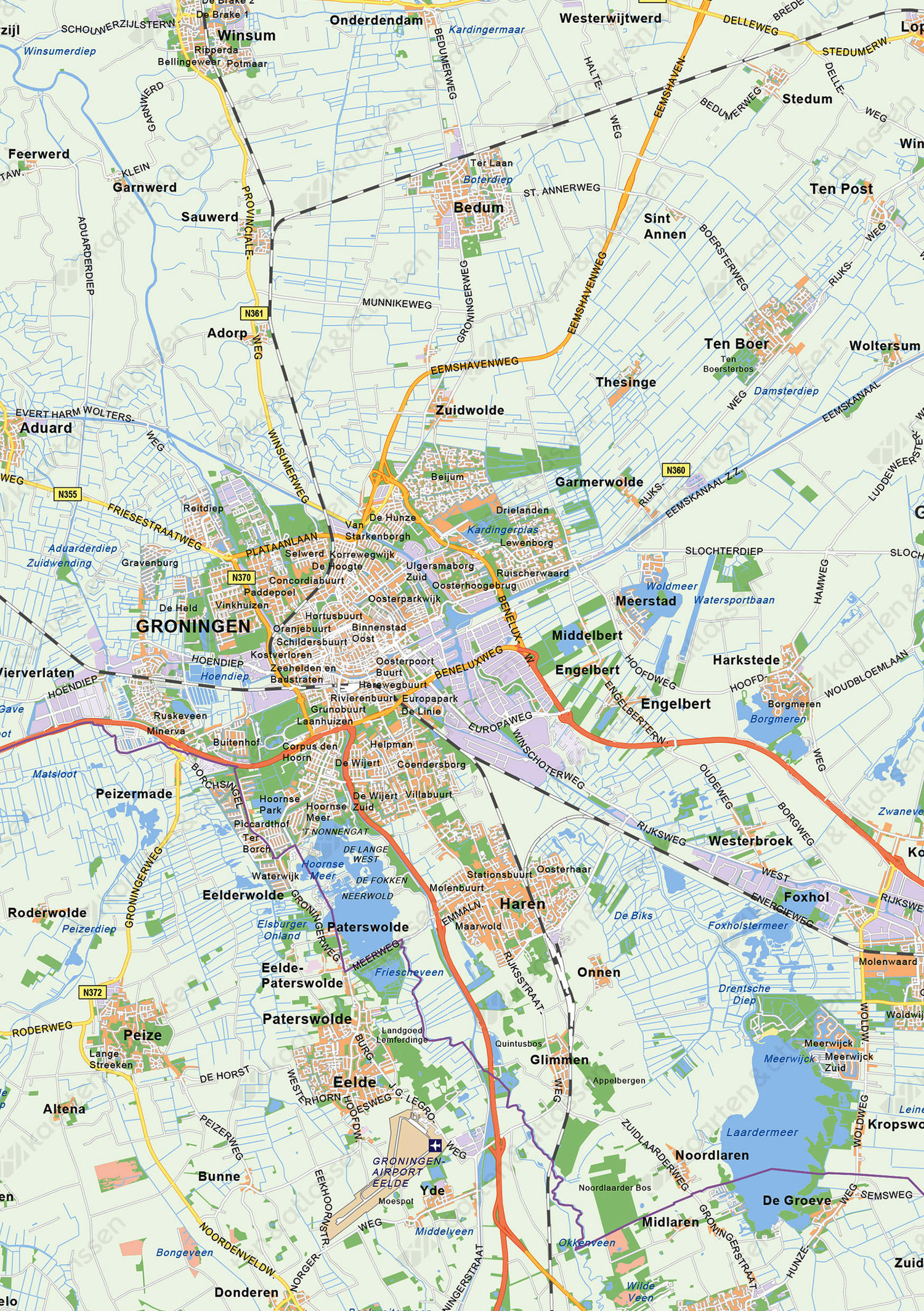 uitsnede:3 Noordelijke Provincies: Friesland, Groningen & Drenthe