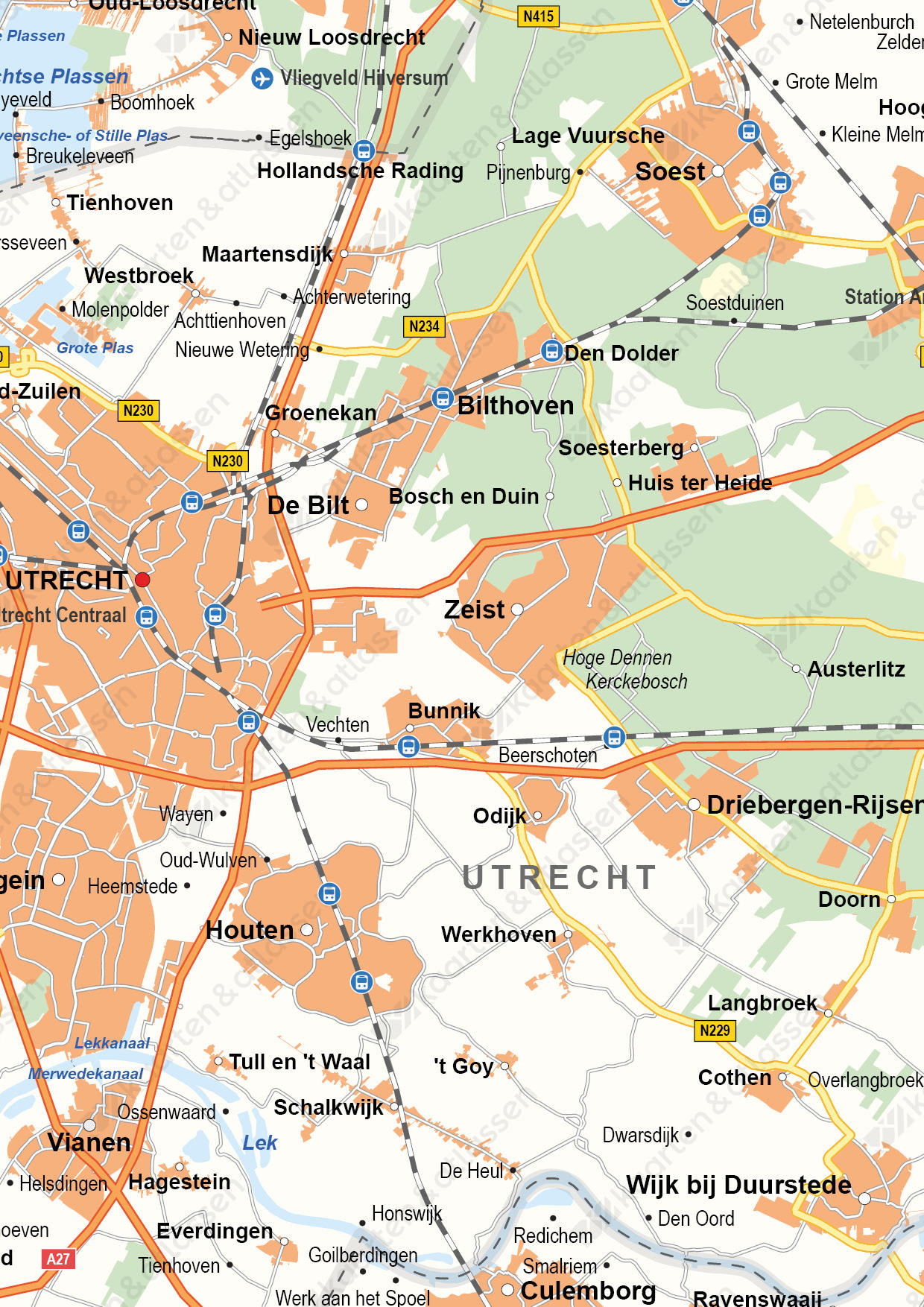 Utrecht Digitale Provinciekaart Staatkundig