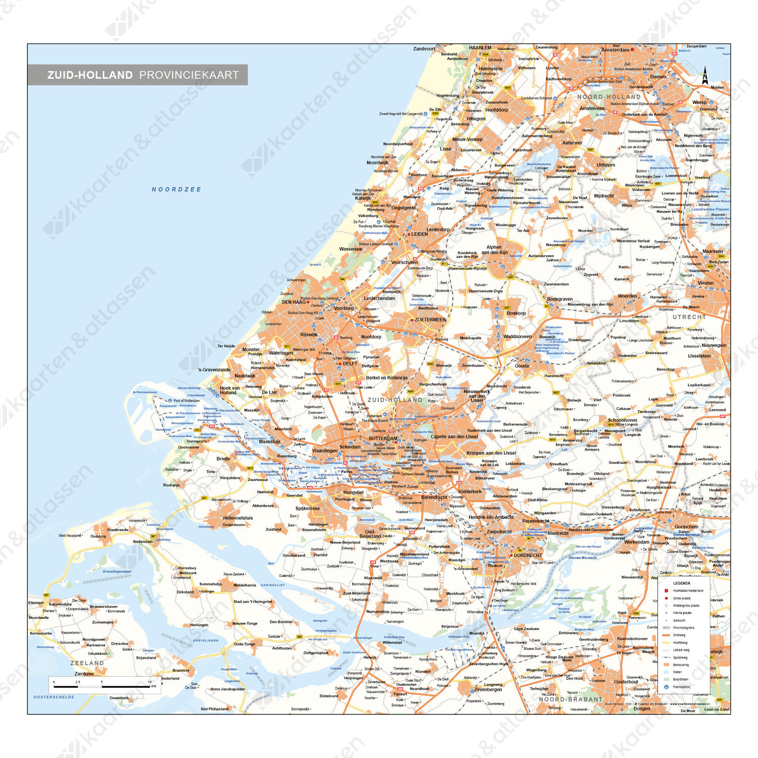 Zuid-Holland Digitale Provinciekaart Staatkundig