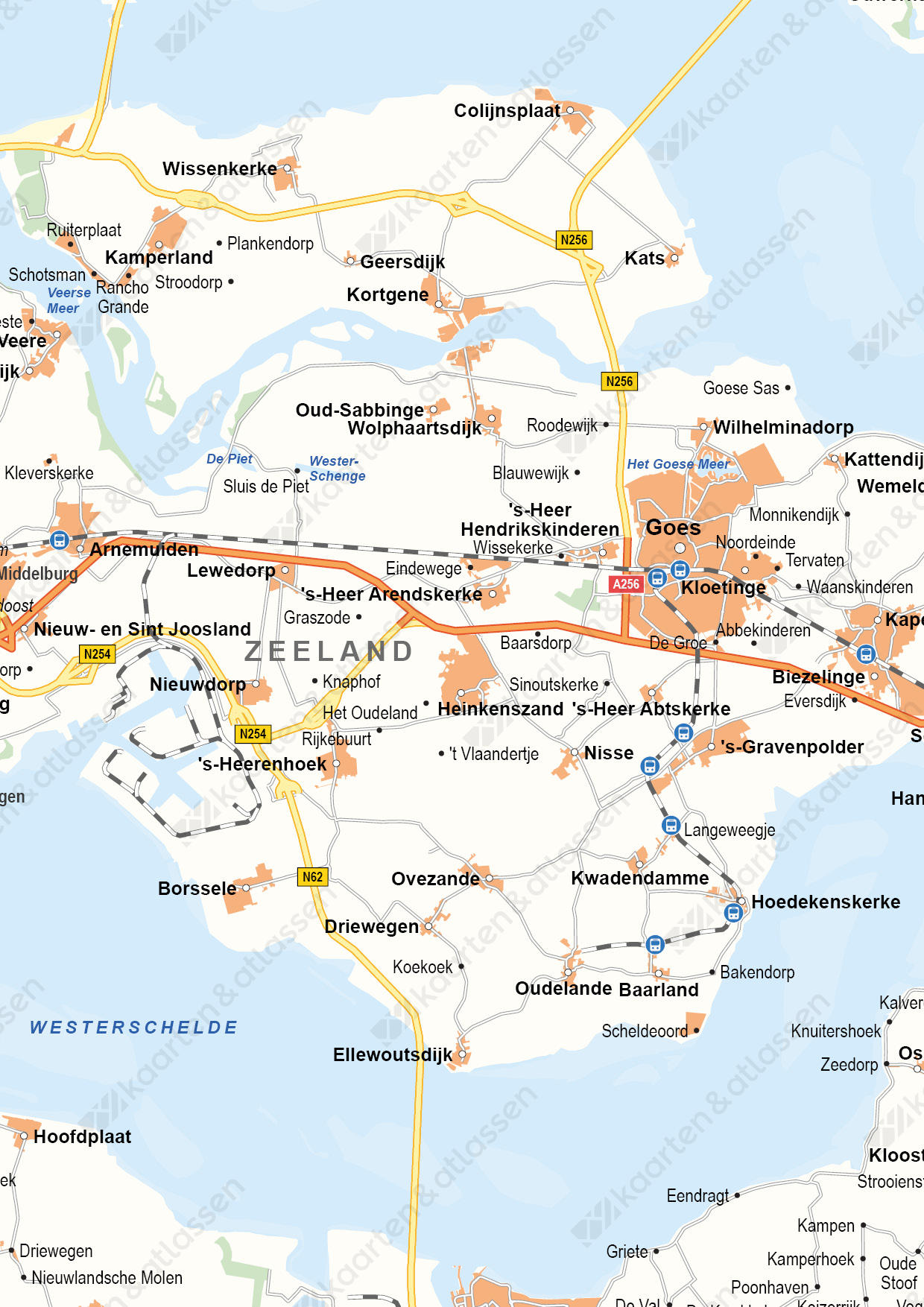 Zeeland Provinciekaart Staatkundig