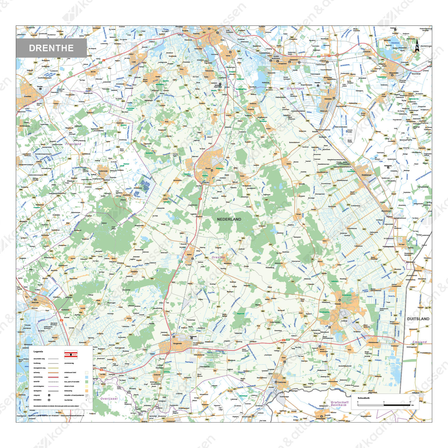 Digitale kaart Drenthe
