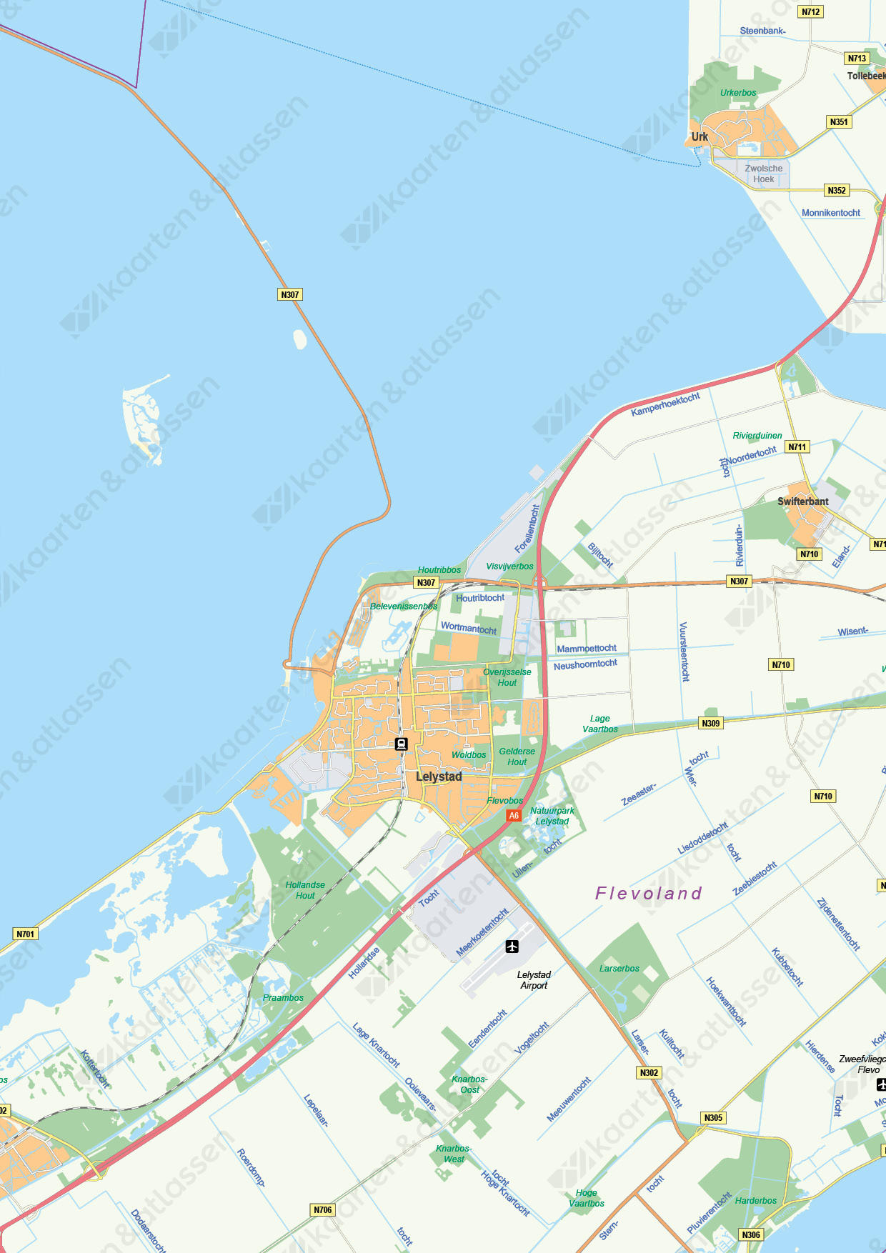 Digitale kaart Flevoland