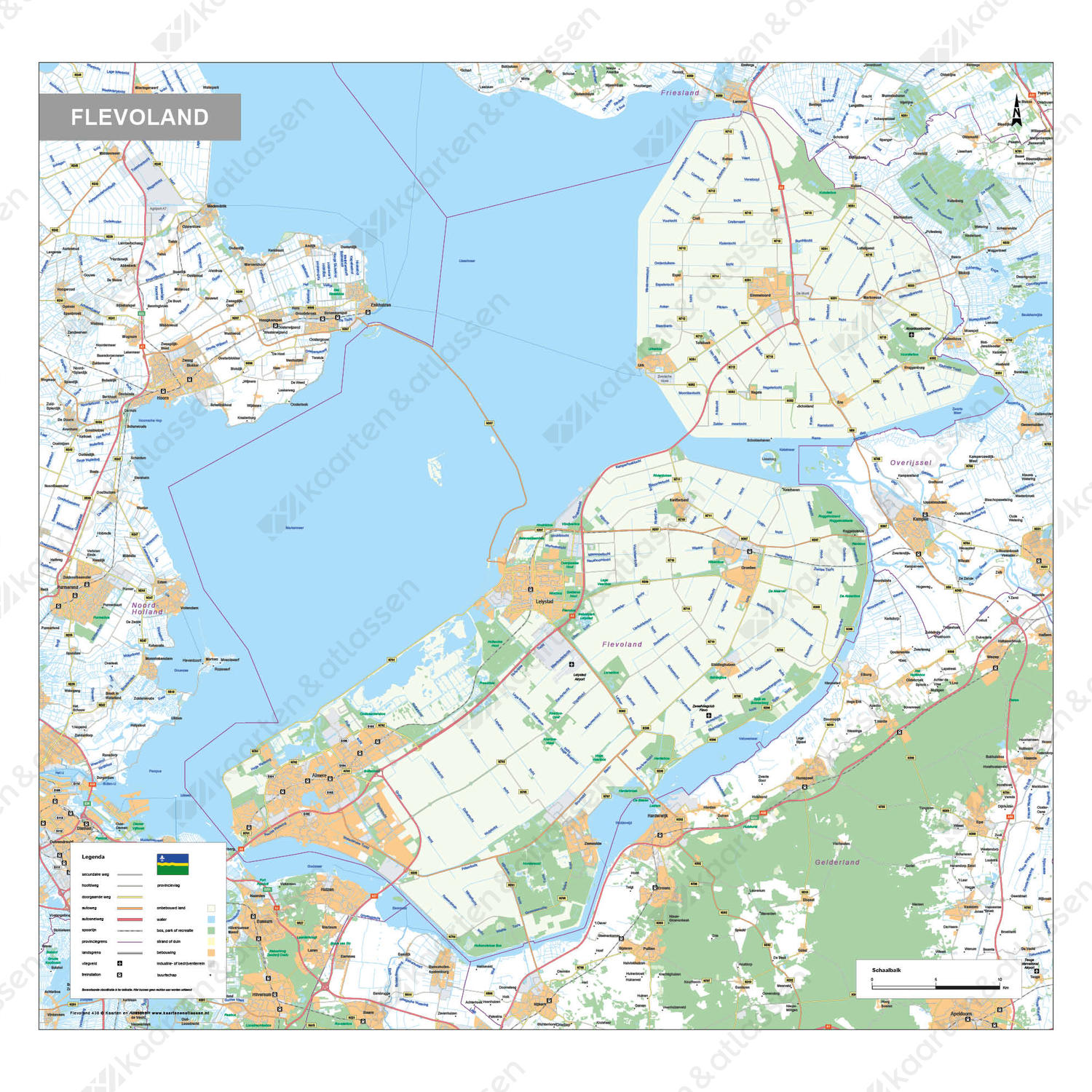 Provinciekaart Flevoland