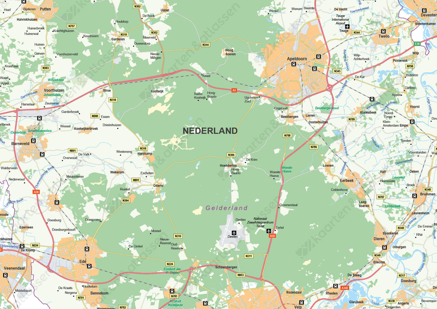 Digitale kaart Gelderland
