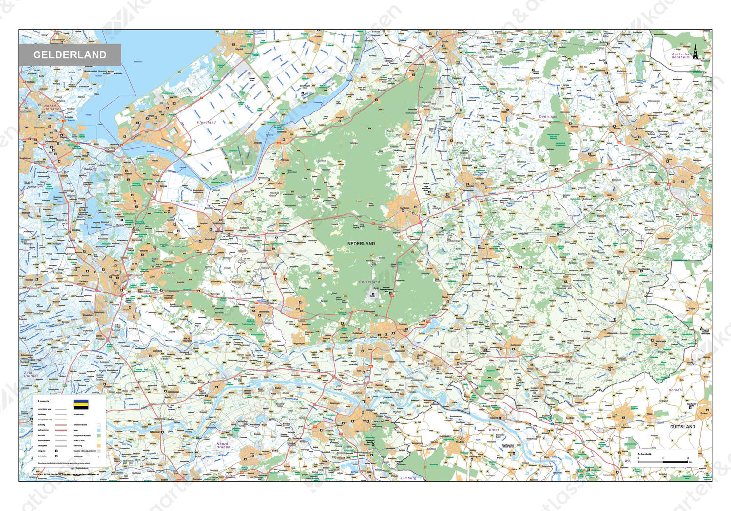 Provinciekaart Gelderland