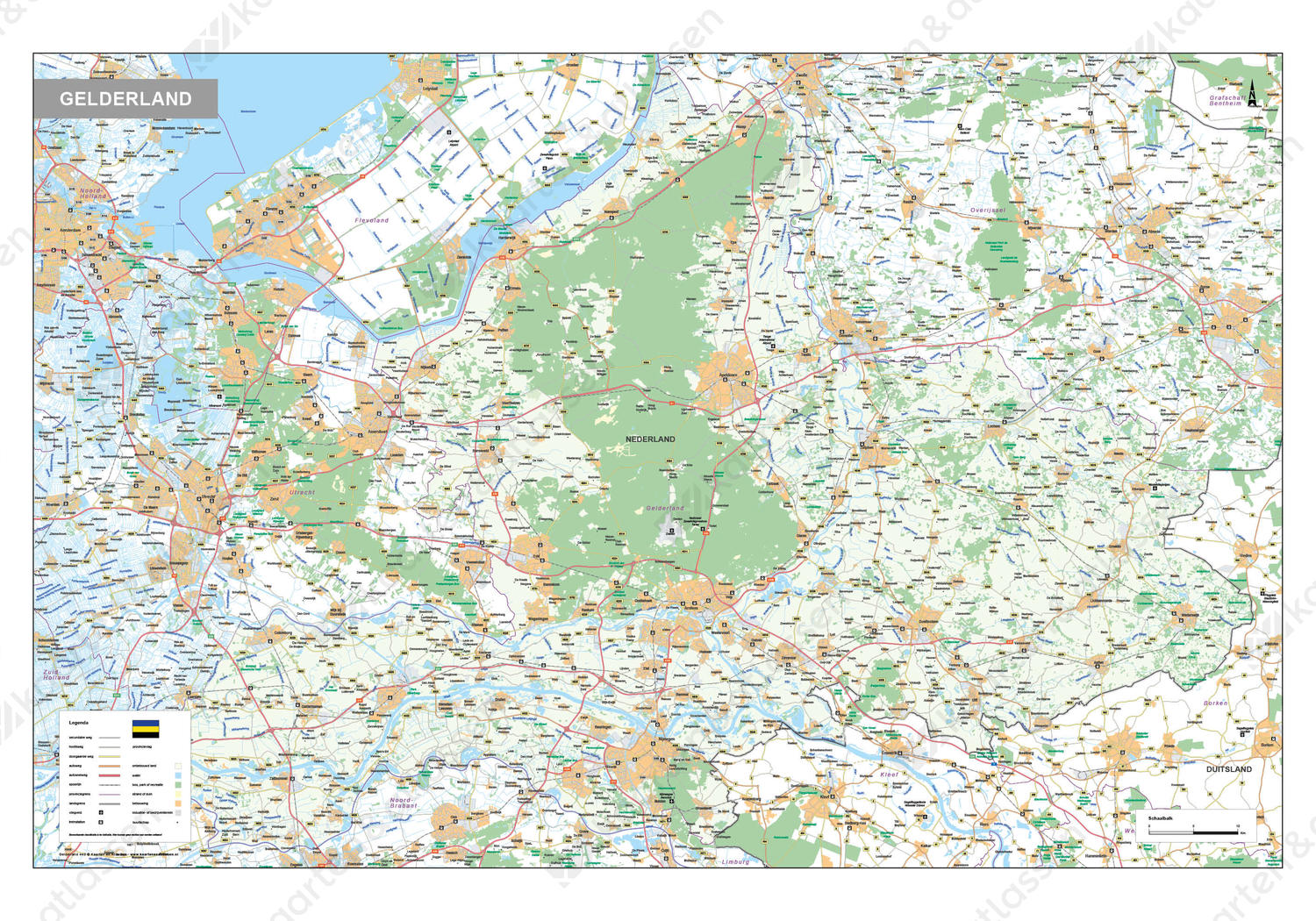 Provinciekaart Gelderland Provinciekaart Gelderland