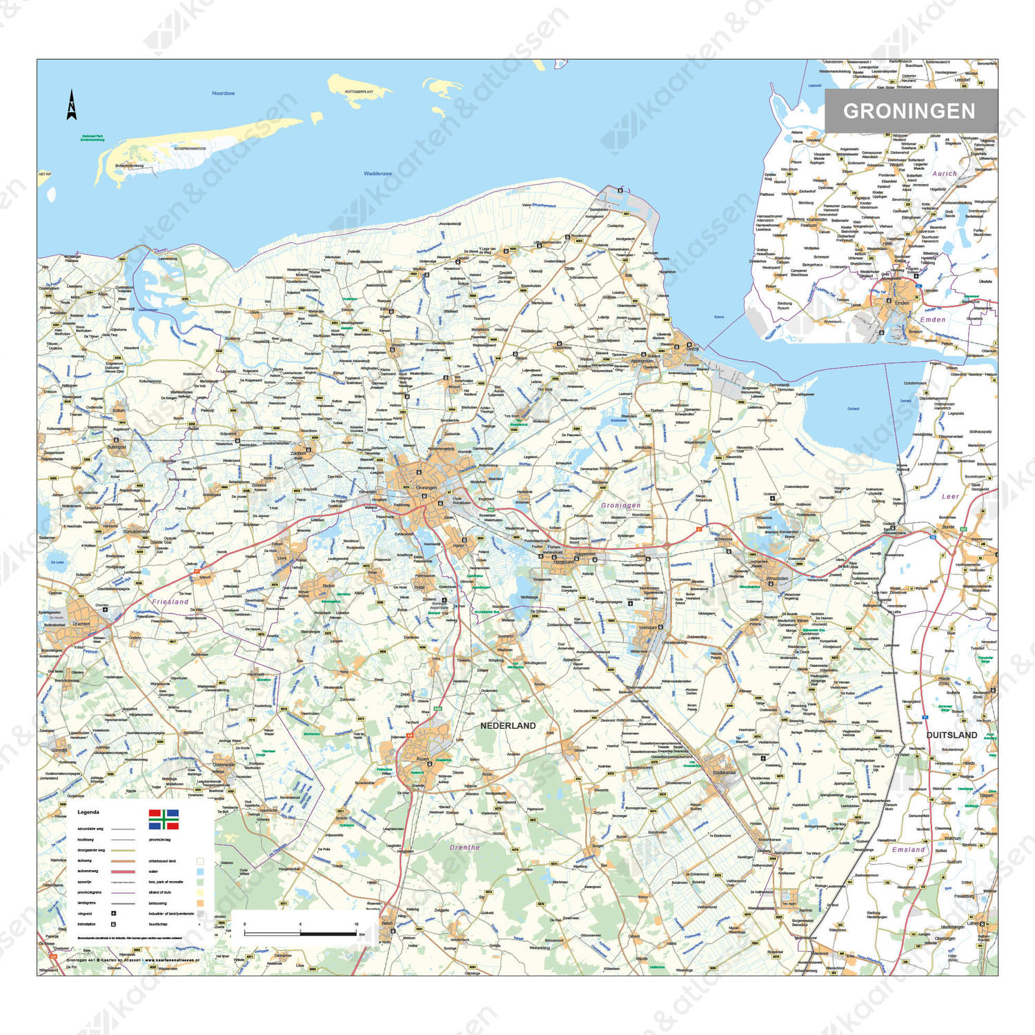 Provinciekaart Groningen