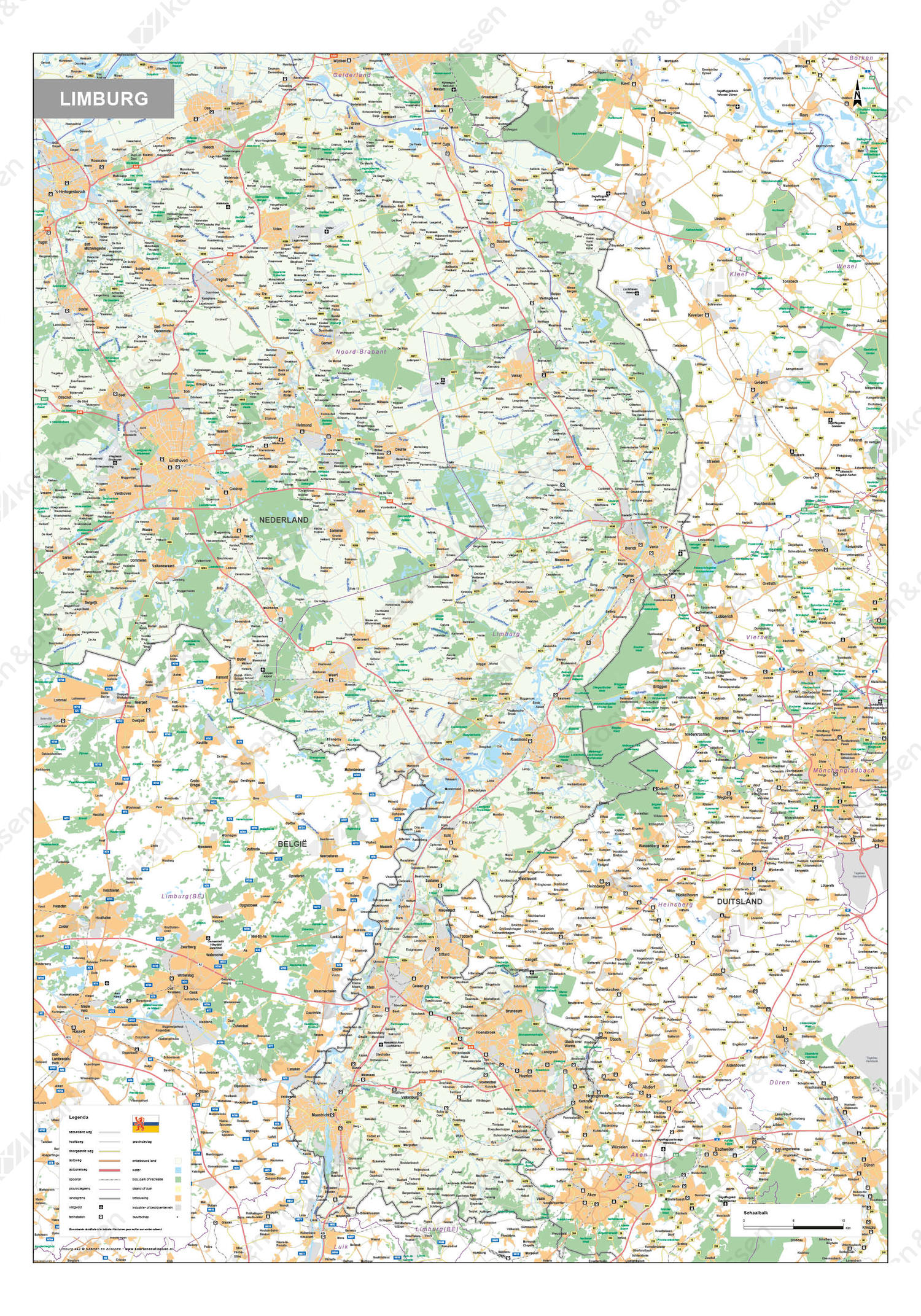 Provinciekaart Limburg Provinciekaart Limburg