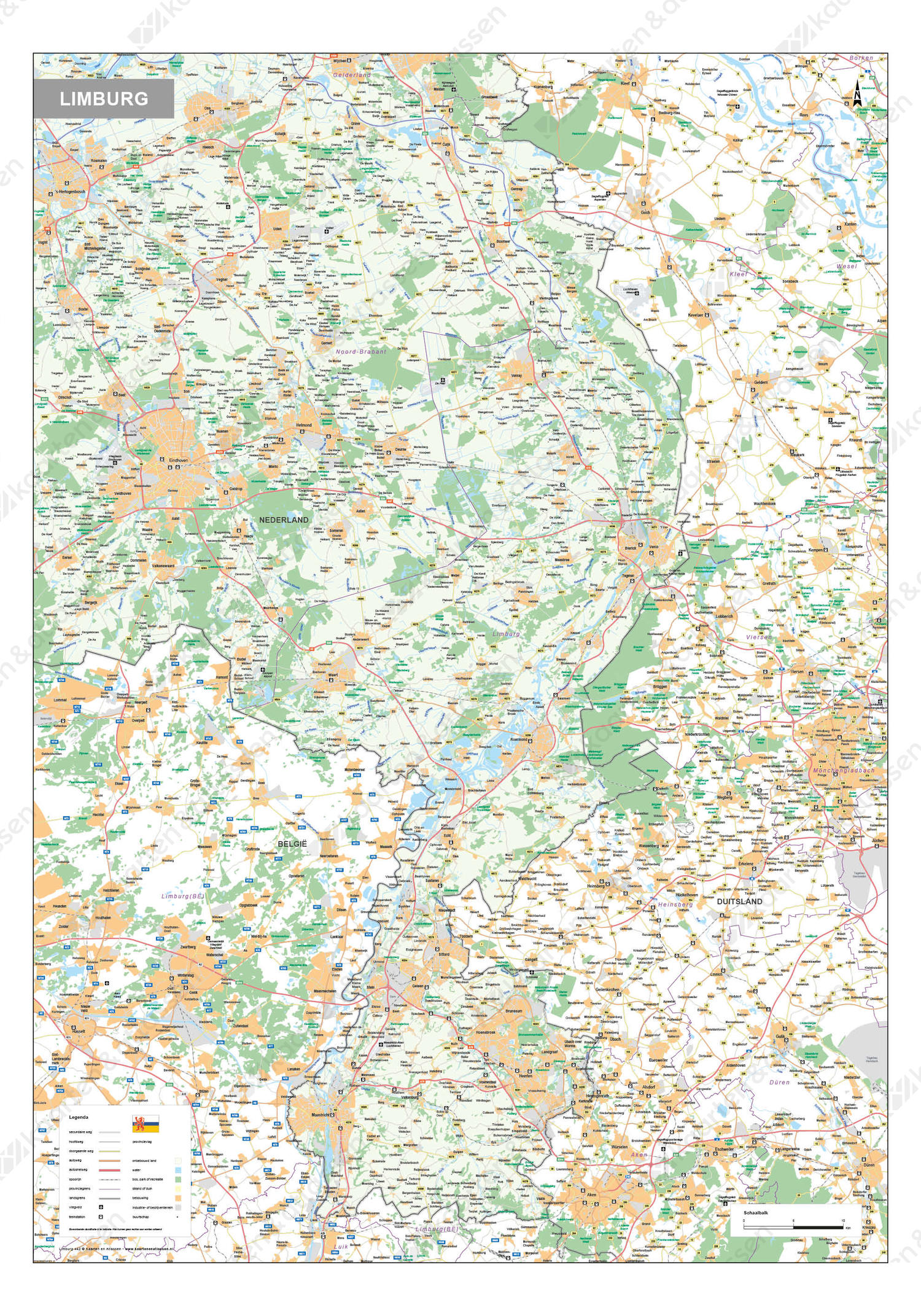 Provinciekaart Limburg